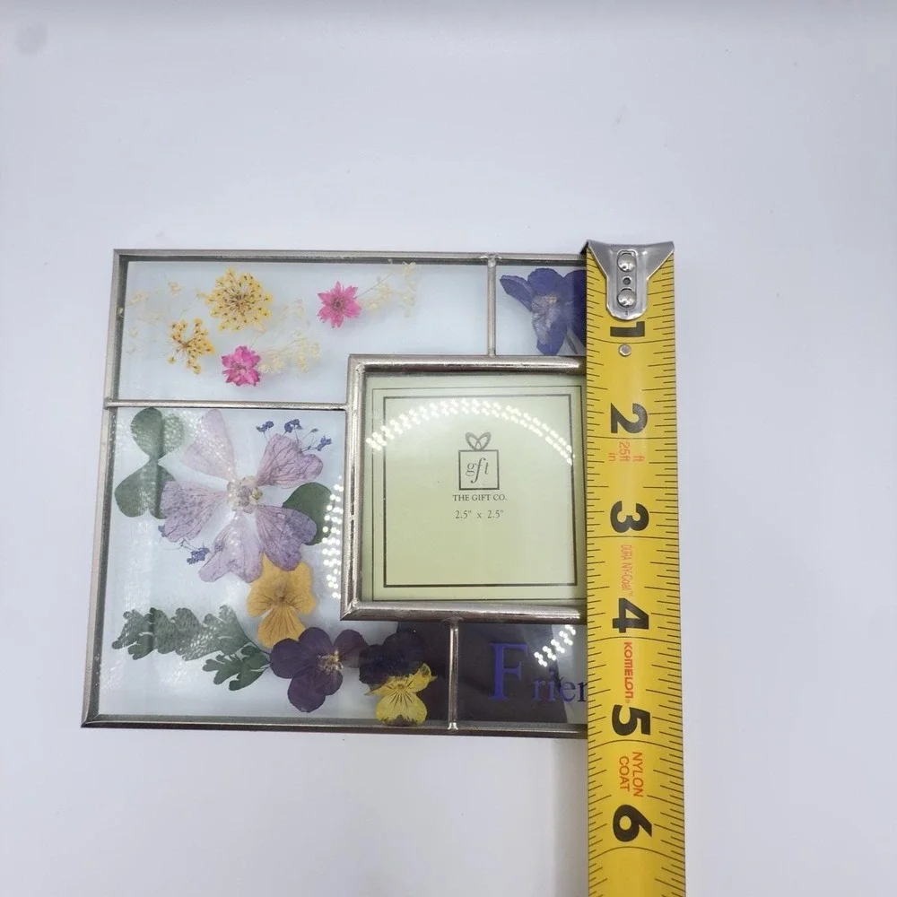 Vintage Pressed Flower Frame Friends 6x5 Glass Cottagecore Garden Decor‎